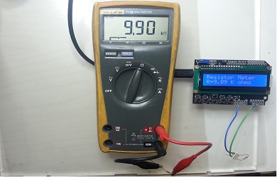 Lesson 13 Arduino Resistor Meter (Fluke Like)