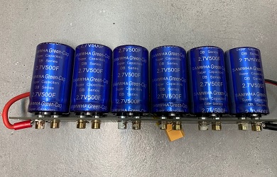 Board with 6 x Super capacitors 500F 2.7V good for Welders