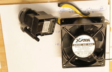 Testing AEG/Bosch/Electrolux water pump and cooling Fan